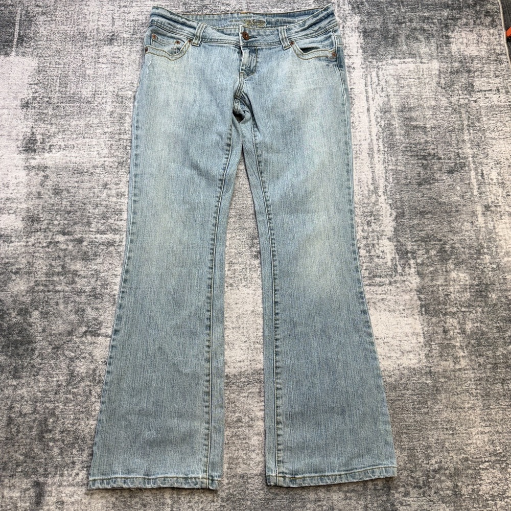 VTG Y2K American Eagle Jeans Women 10 Long Artist Light Wash Bootcut Flare Skate
